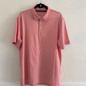 Men's orange & white stripped Polo Shirt